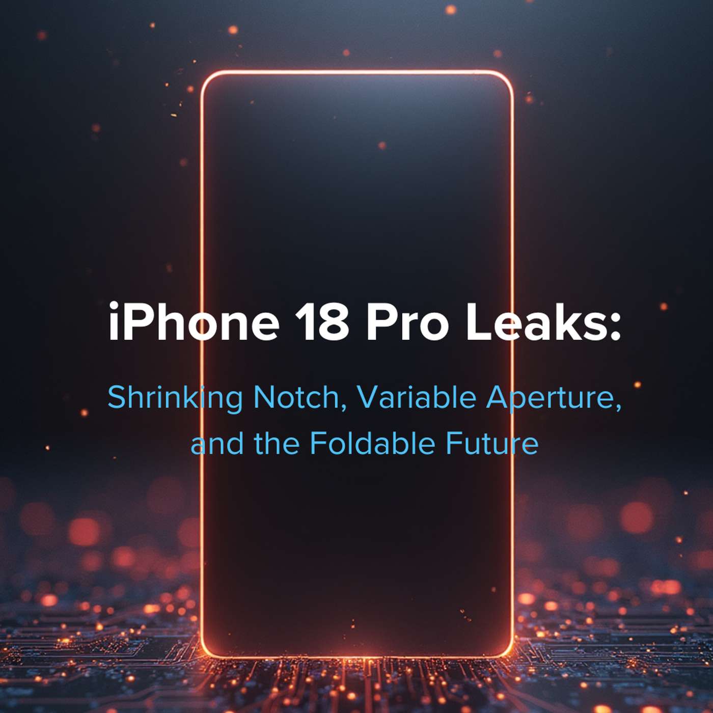 iPhone 18 Pro Rumors: Shrinking Island, Variable Aperture & Foldable Launch