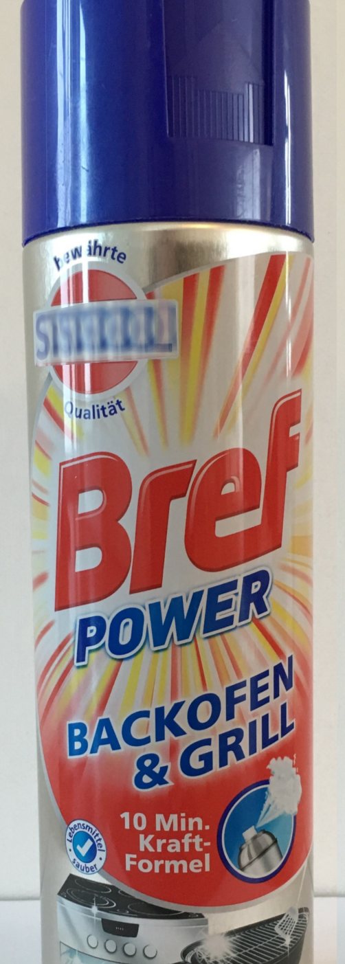 An aerosol can of caustic oven-and-grill cleaner, the lye-based spray used to dissolve heavy baked-on grease