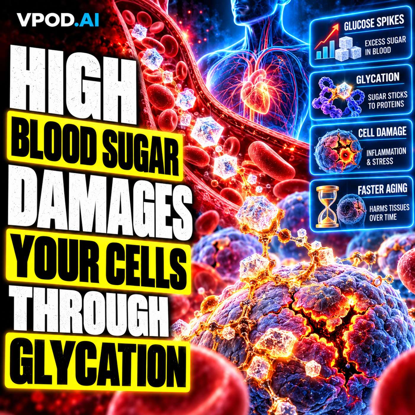 How High Blood Sugar Damages Your Cells Through Glycation?