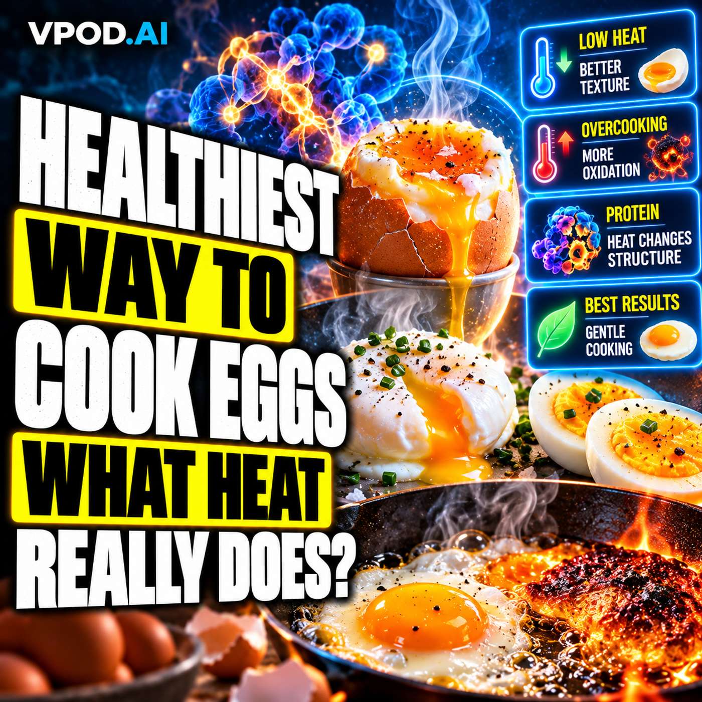 The Healthiest Way to Cook Eggs | What Heat Really Does?