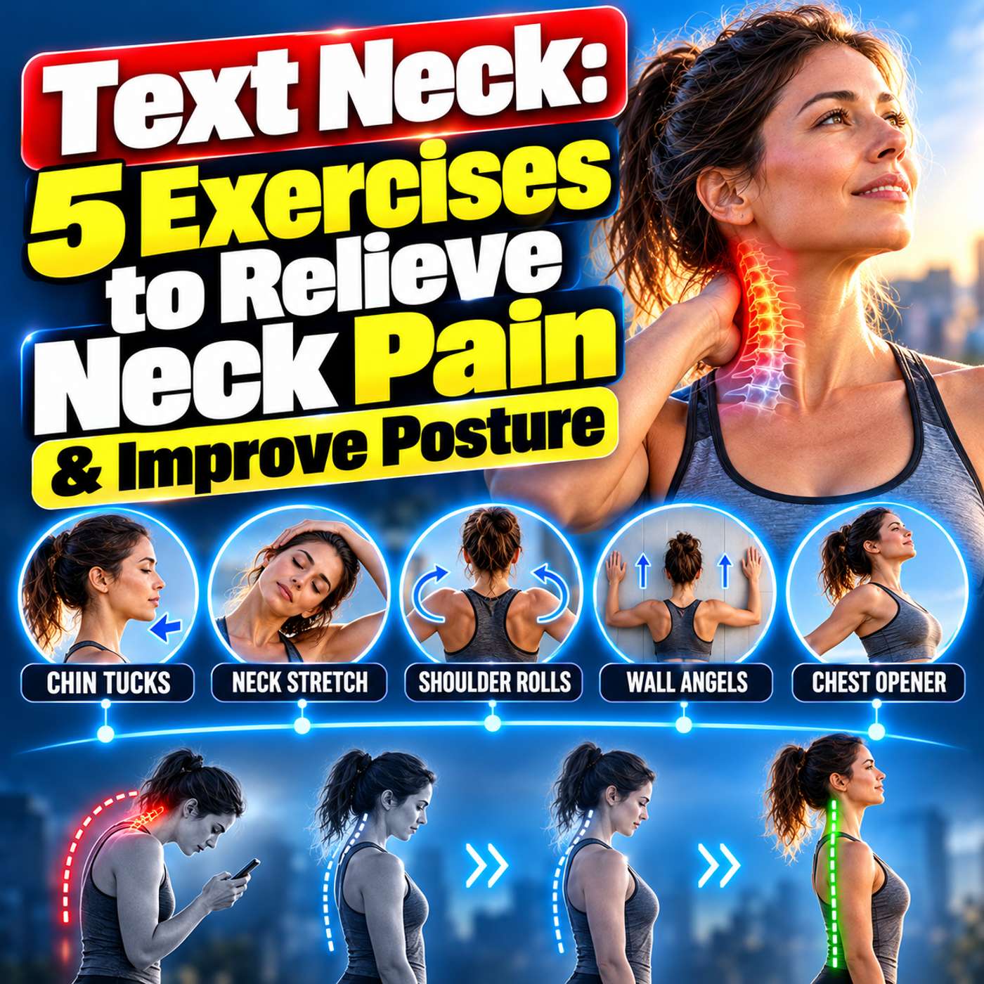 Text Neck: 5 Exercises to Relieve Neck Pain and Improve Posture