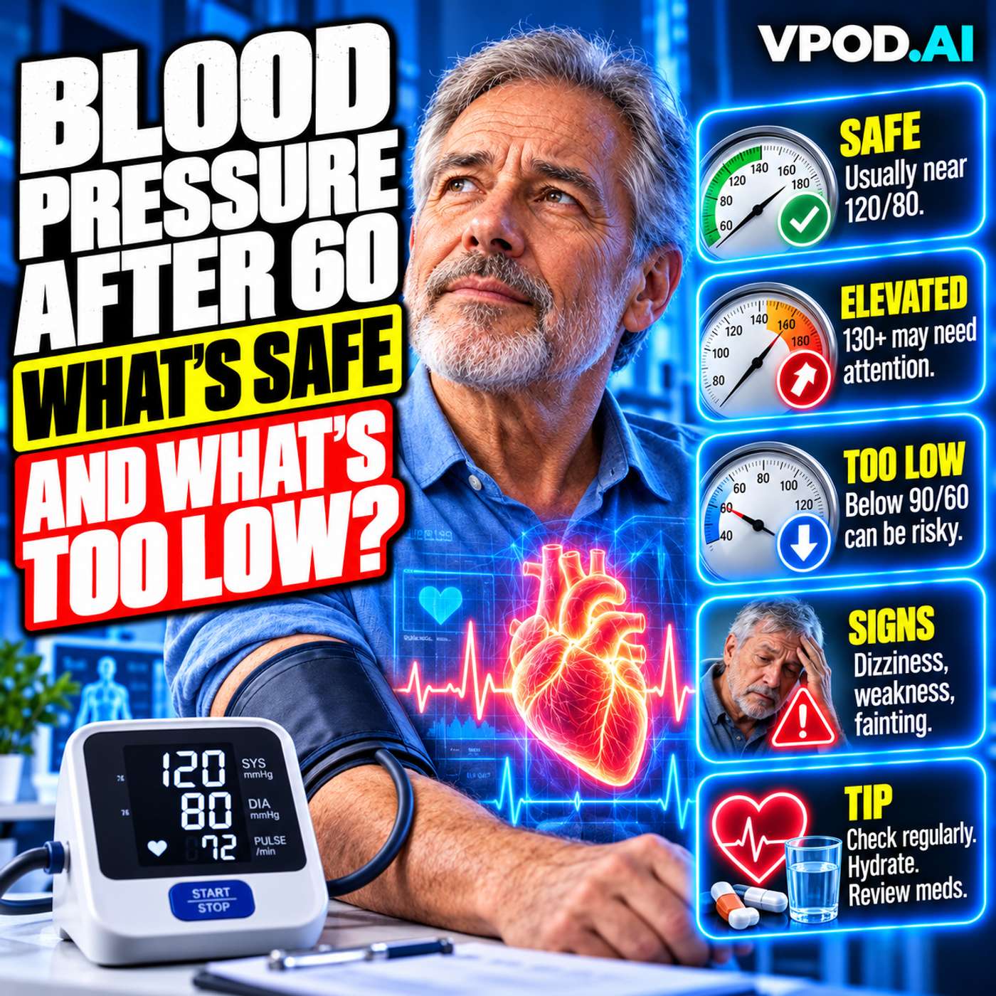 Blood Pressure After 60: What’s Safe and What’s Too Low?
